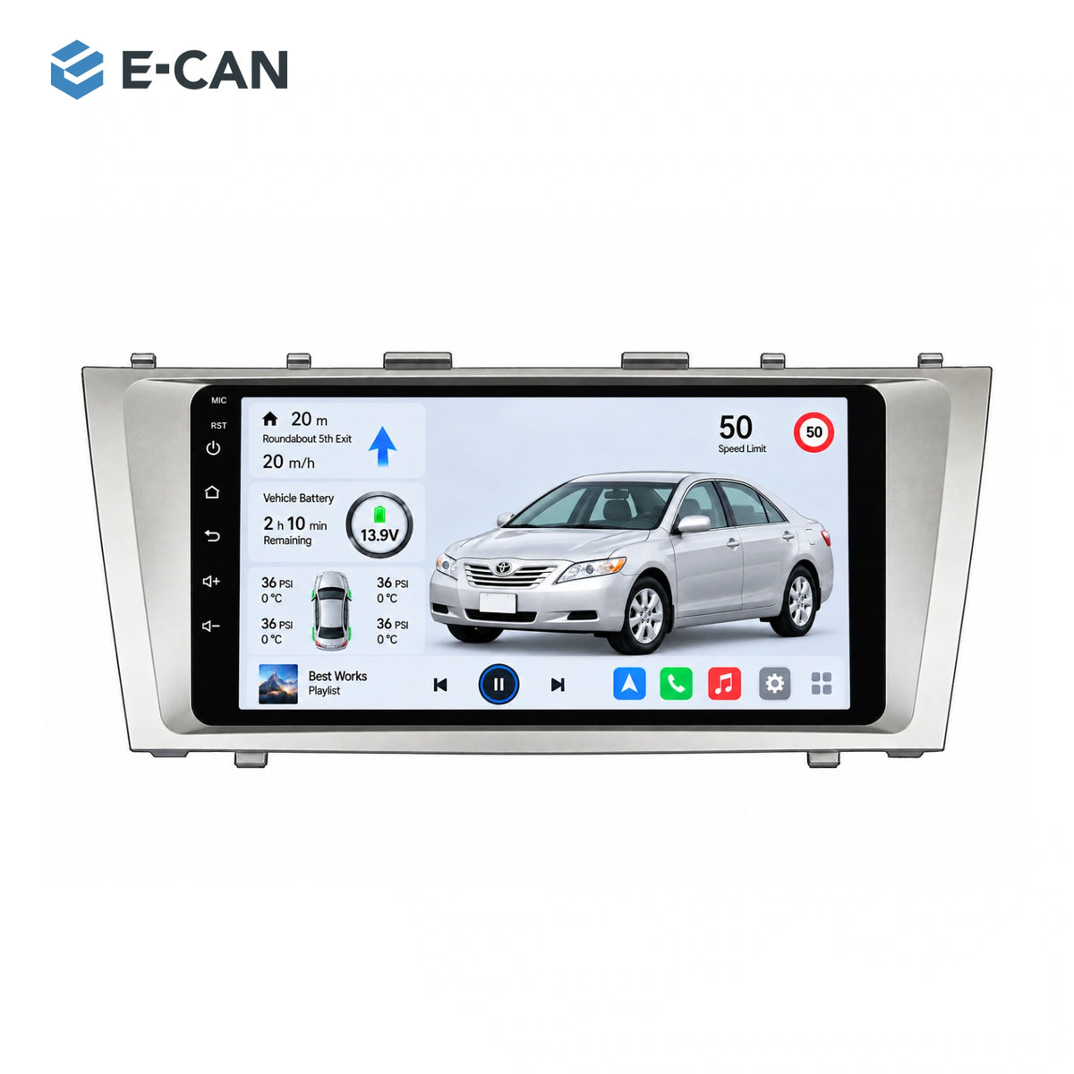 E-CAN Toyota Camry XV40 2006–2011 9-inch compact fascia