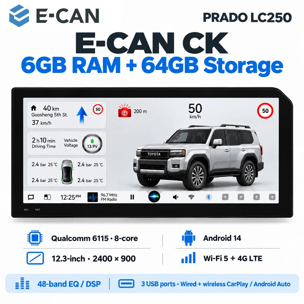 Toyota Prado LC250 sku-01-CK-6-64GB