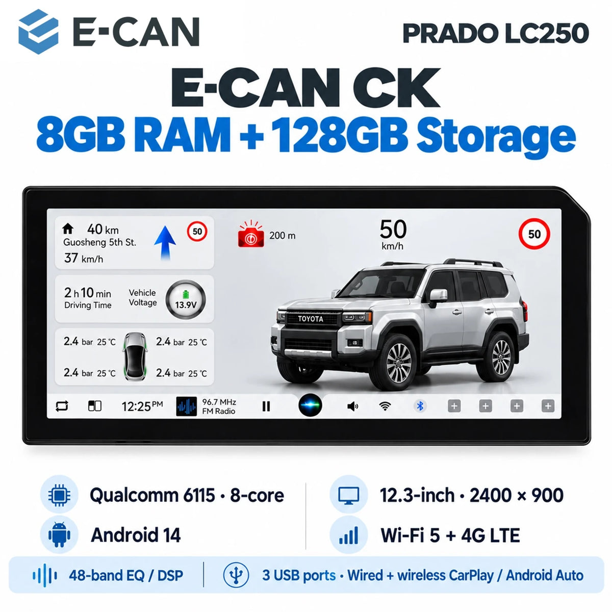 Toyota Prado LC250 sku-02-CK-8-128GB