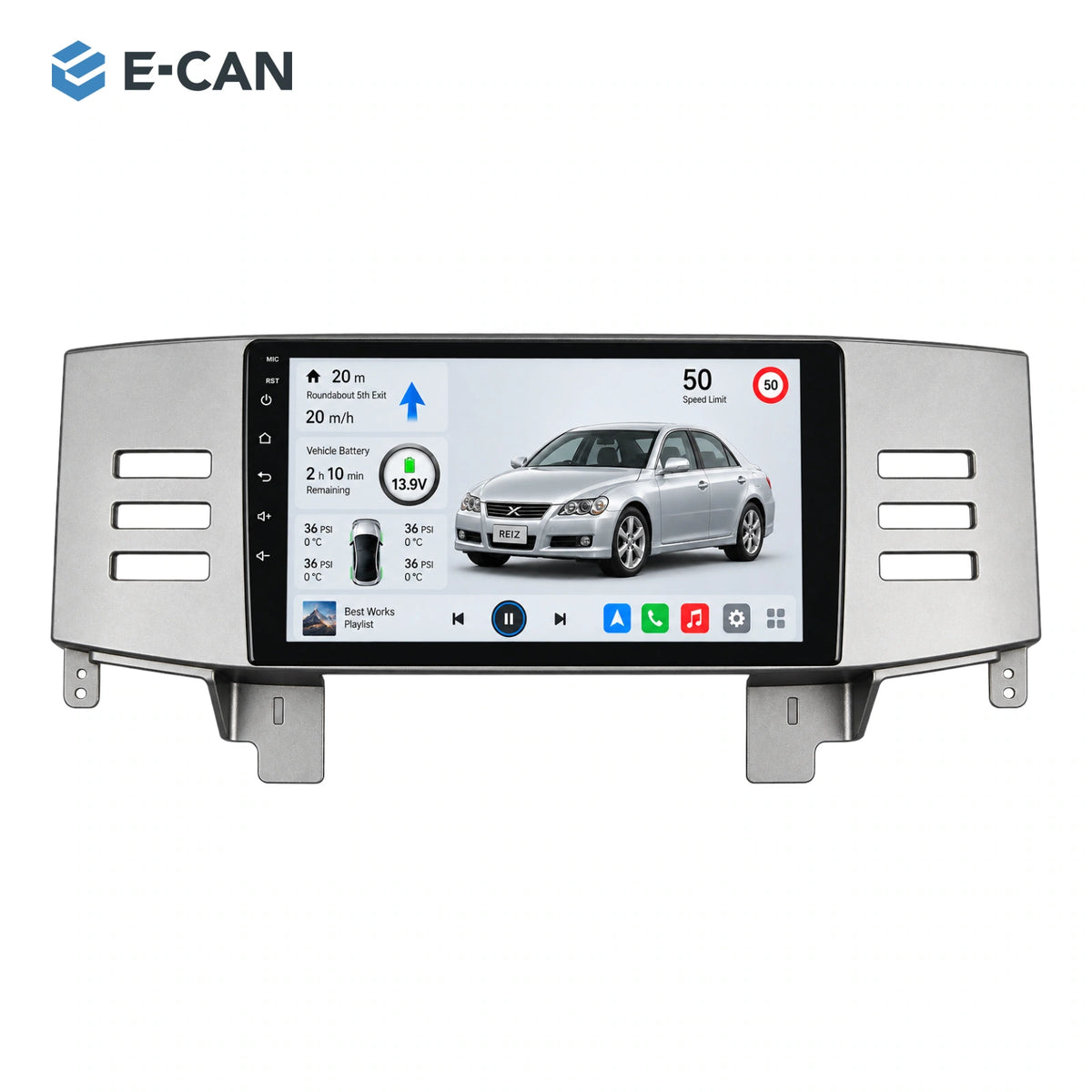 E-CAN Toyota mark-x Silver fascia · X120 · 2005–2009 hero