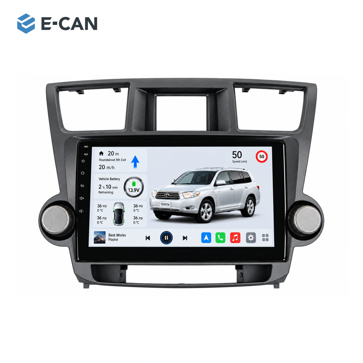 E-CAN Toyota highlander Knob fascia · 2009–2013 hero