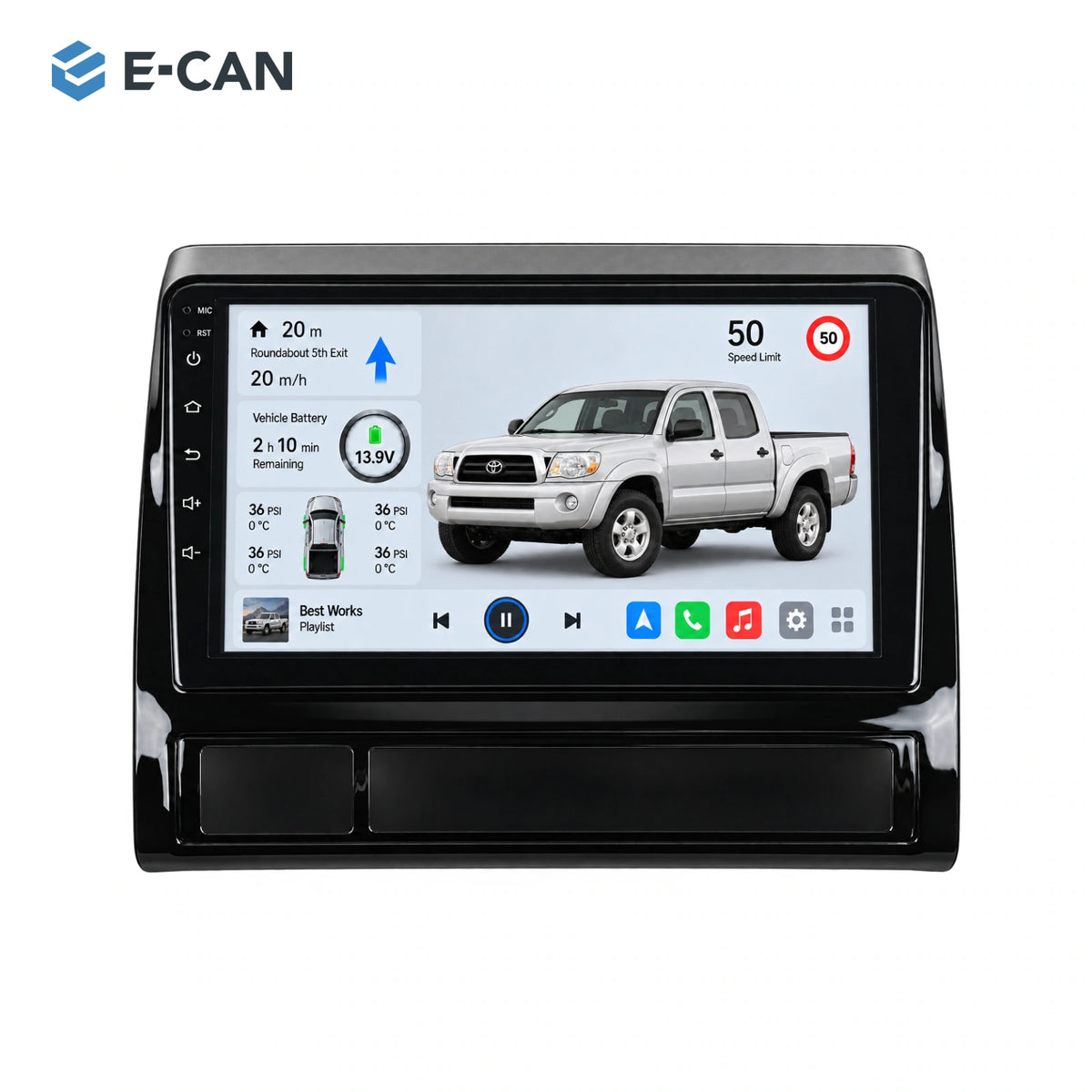 E-CAN Toyota tacoma 9-inch · 2005–2013 matched fascia hero
