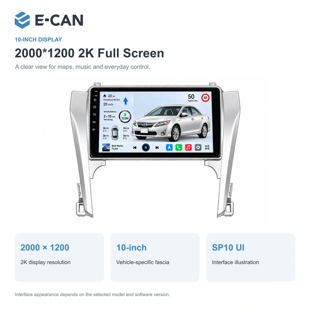 E-CAN Toyota camry Asia · 2012–2014 feature