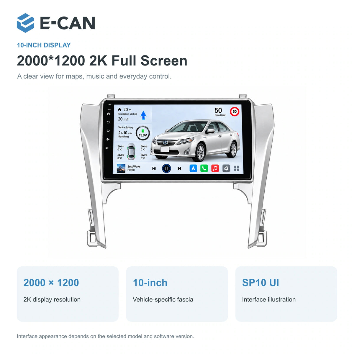 E-CAN Toyota camry Asia · 2012–2014 feature