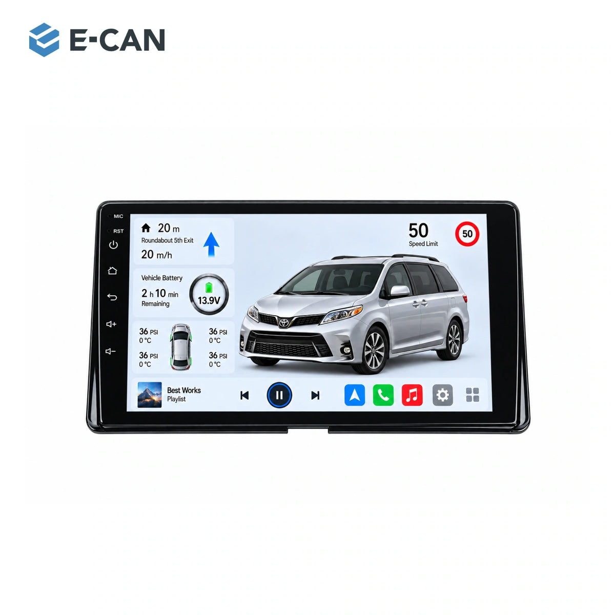 E-CAN Toyota sienna Compact radio fascia · 2017–2019 hero