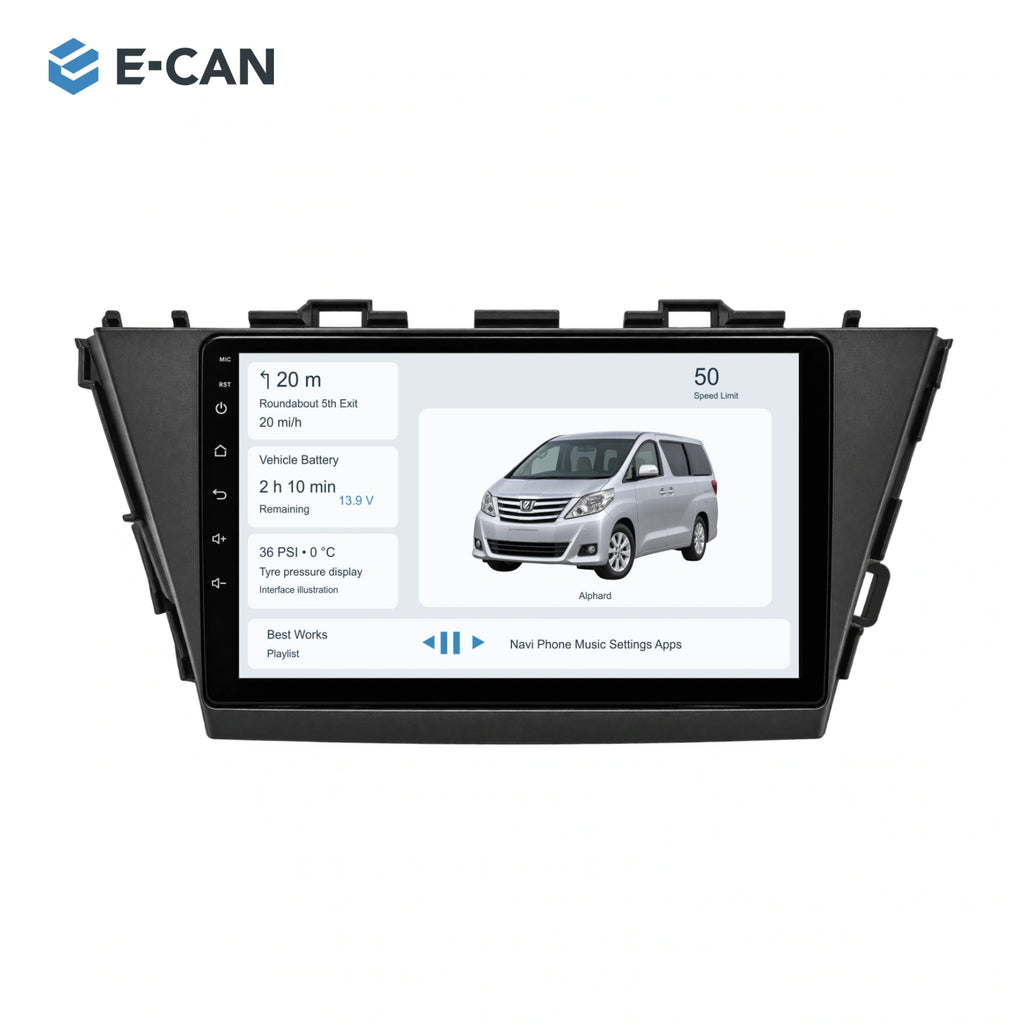 E-CAN Toyota alphard Wide angled-wing fascia · 2012–2014 hero