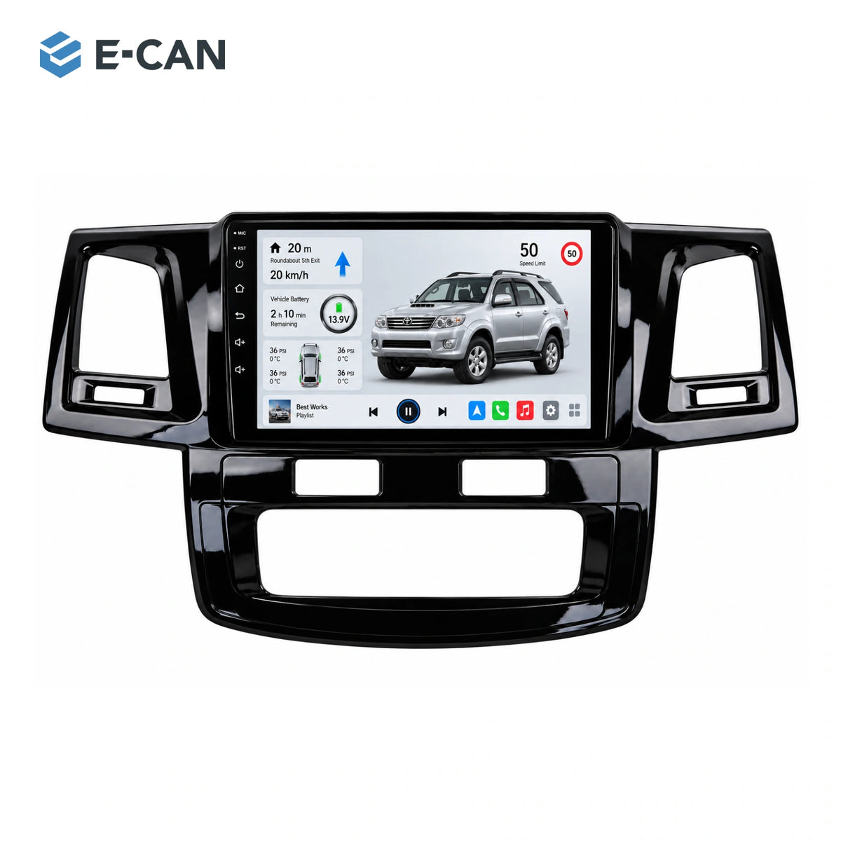 E-CAN Toyota fortuner 9-inch · 2009–2015 matched fascia hero