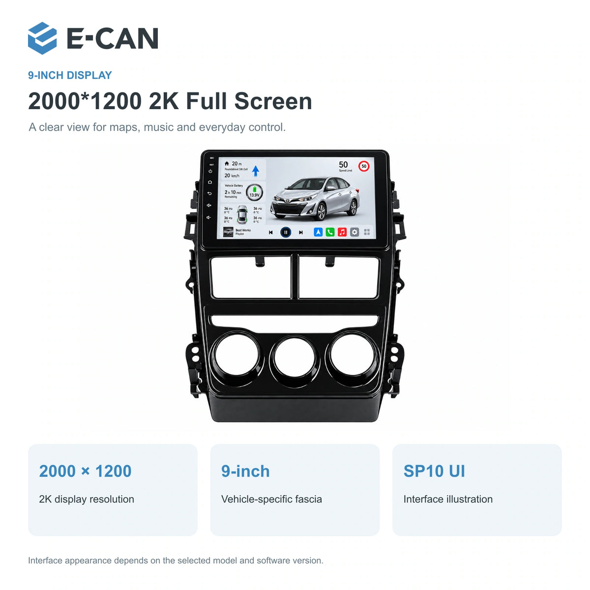 E-CAN Toyota vios Manual A/C · three knobs feature