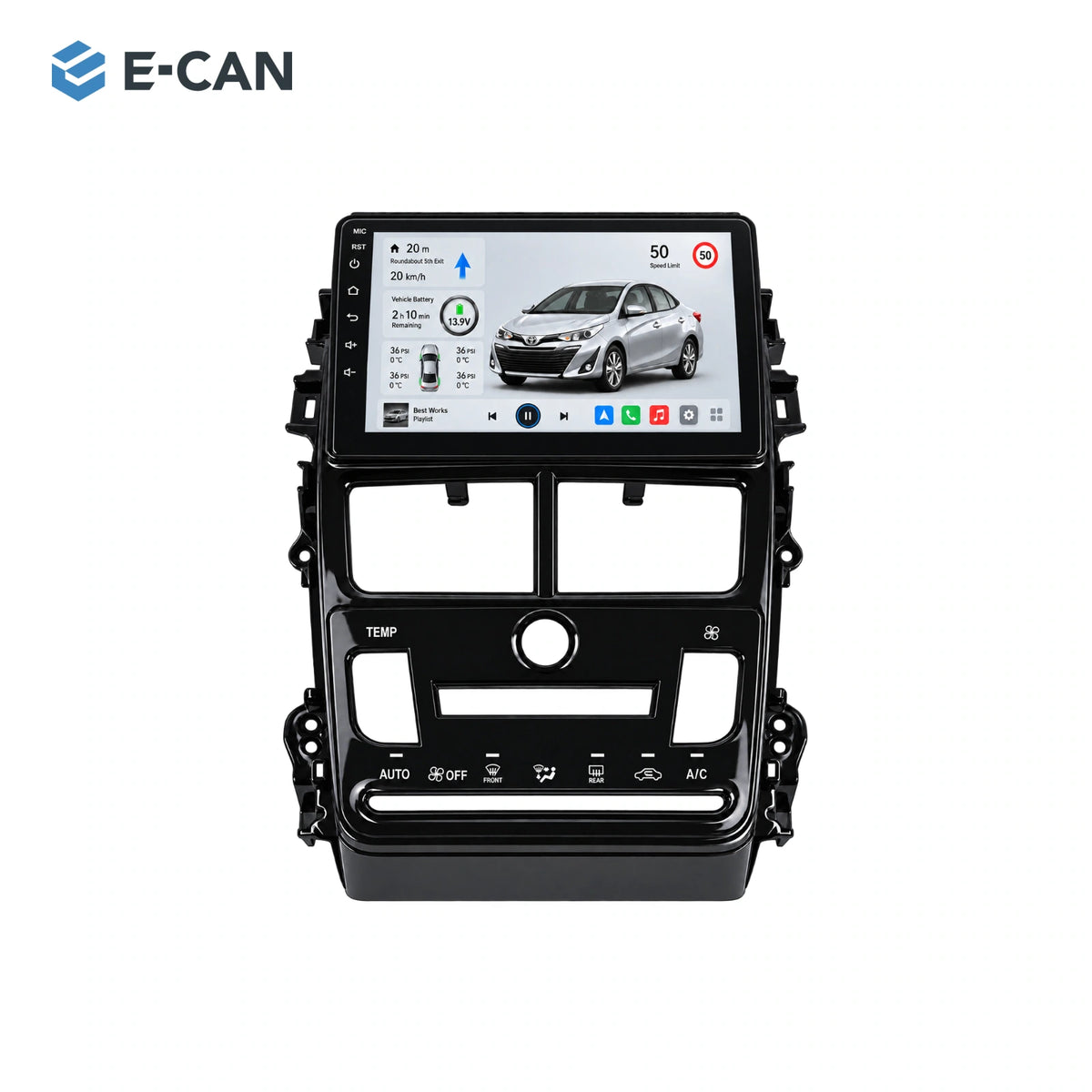E-CAN Toyota vios Automatic A/C · LCD panel hero