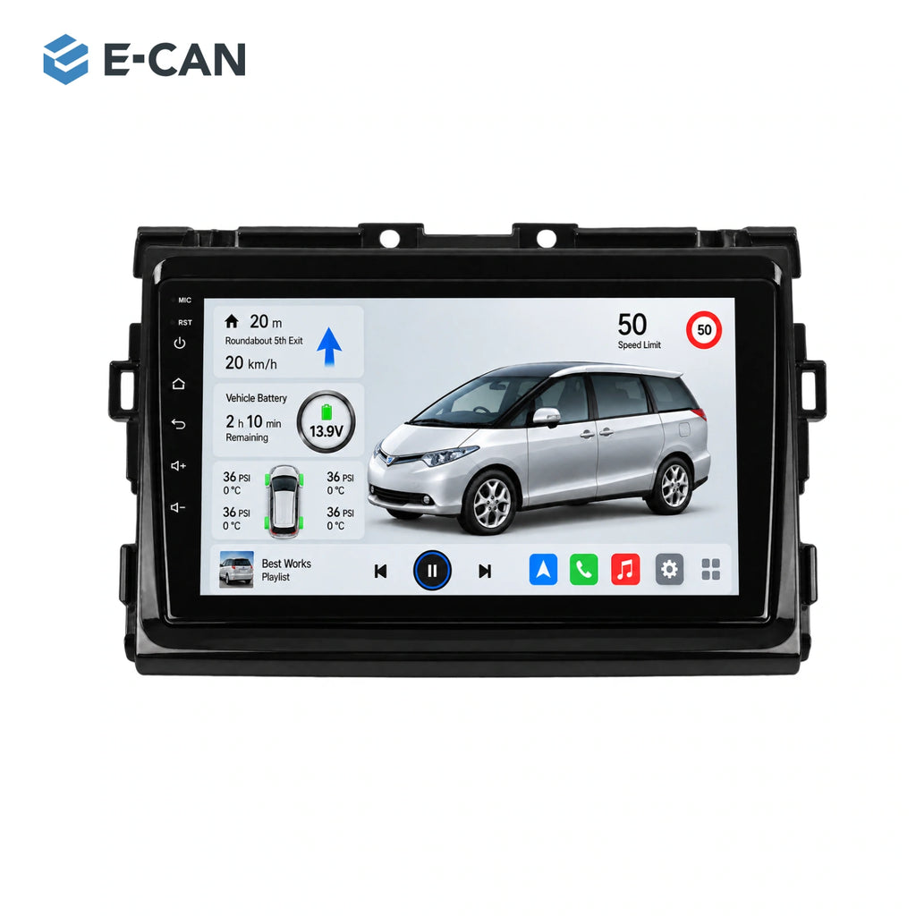 E-CAN Toyota previa 9-inch · 2006–2015 matched fascia hero