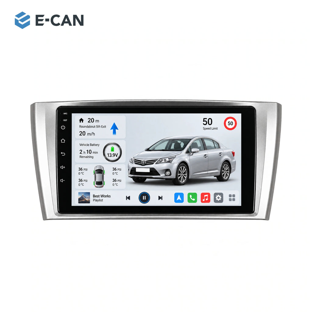 E-CAN Toyota avensis 9-inch · 2012–2014 matched fascia hero