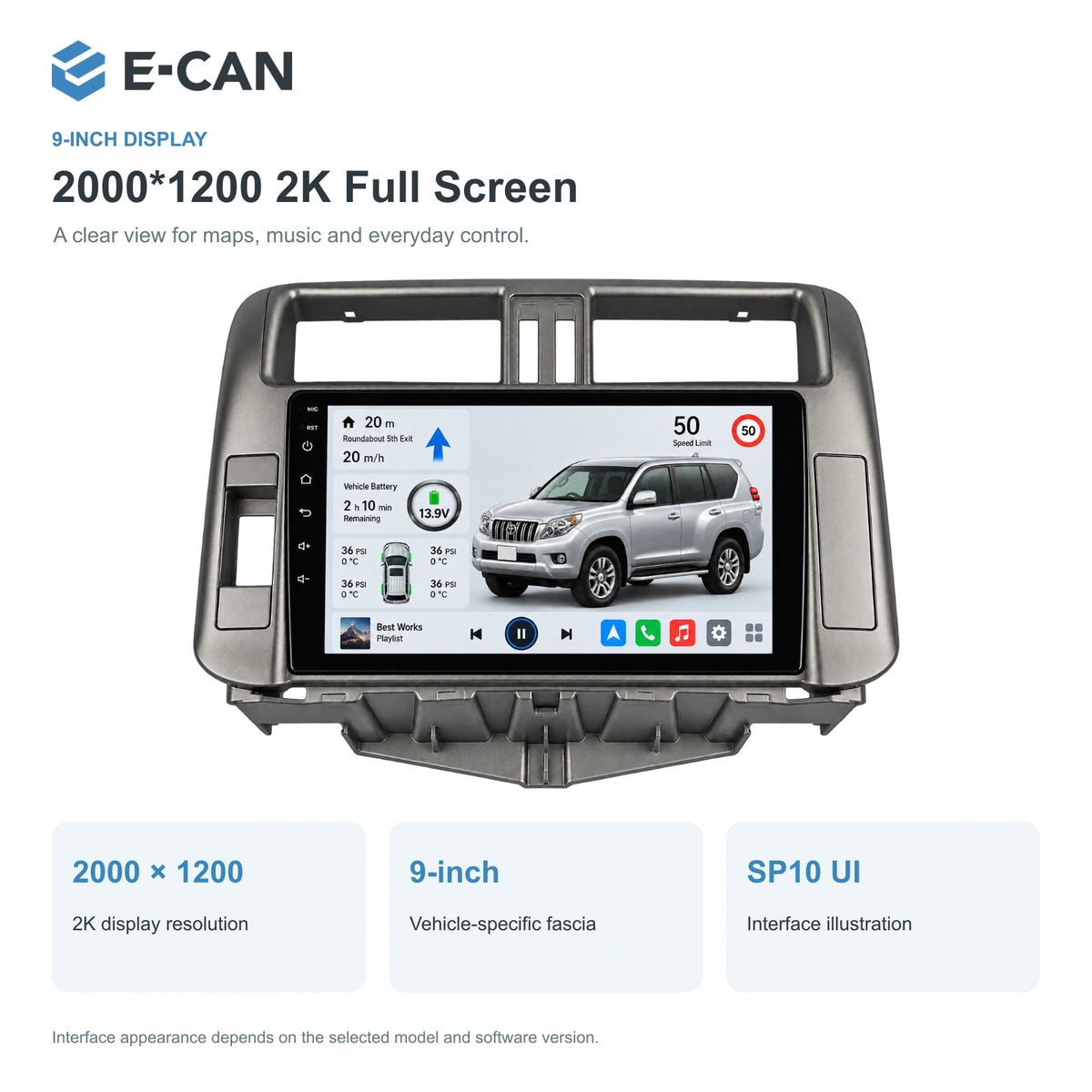 E-CAN Toyota land-cruiser-prado 9-inch LHD · 2010–2013 feature
