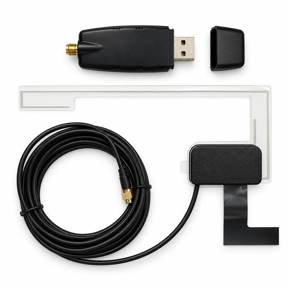 E-CAN USB DAB+ receiver with windscreen antenna