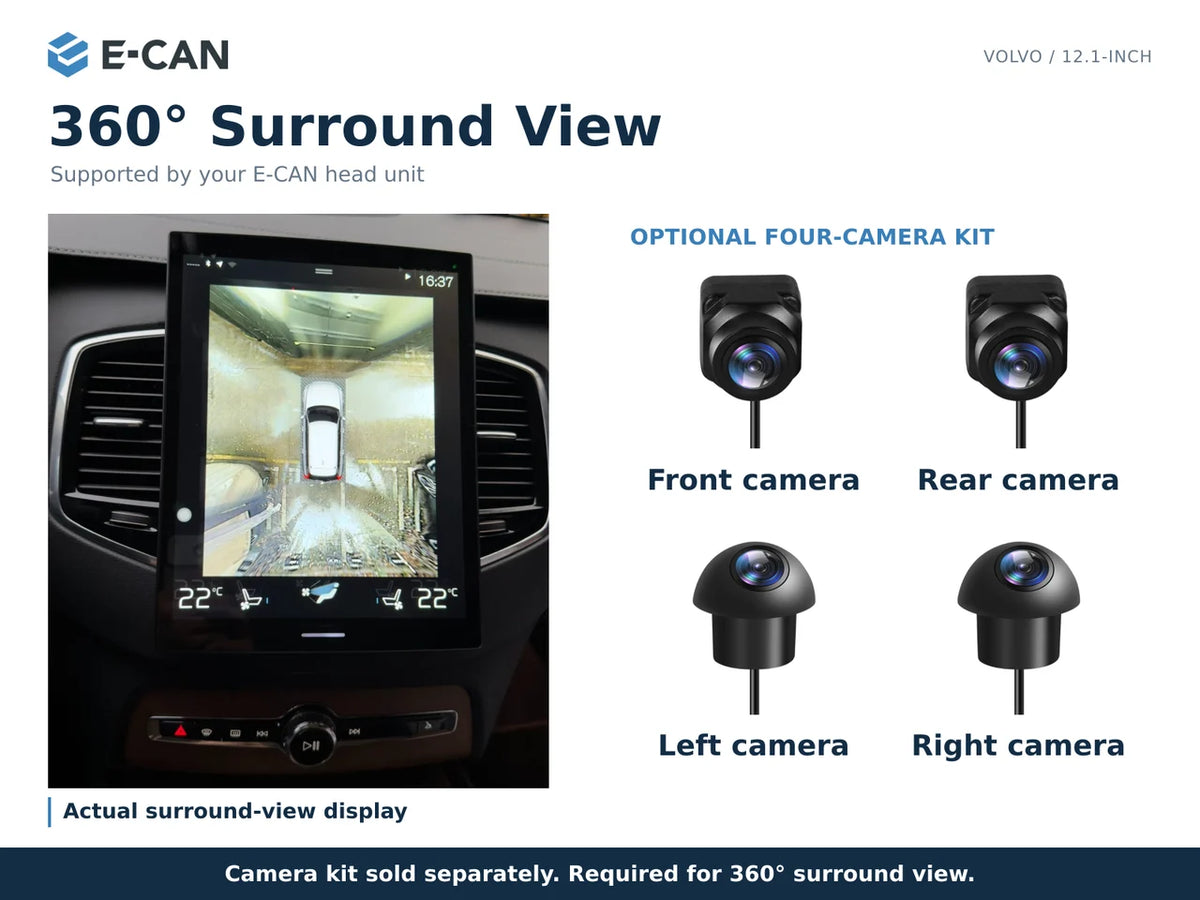 Volvo 360-degree surround view with four-camera kit sold separately